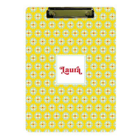 Personalized Clipboard // yellow floral