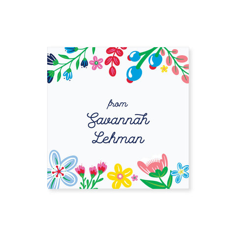 Floral Gift Tags + Stickers