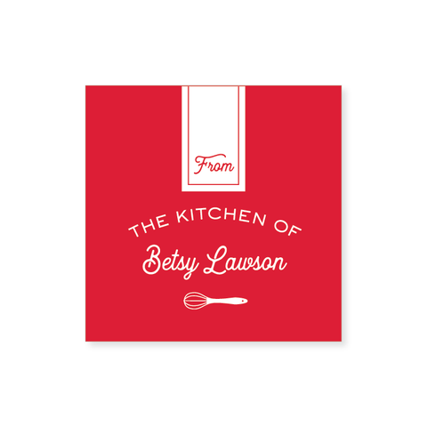 "From the Kitchen of" Tags + Stickers // 20 color options