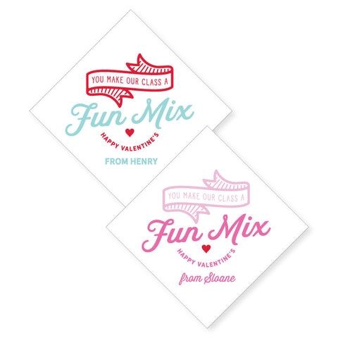 Valentine Sticker or Card // fun mix