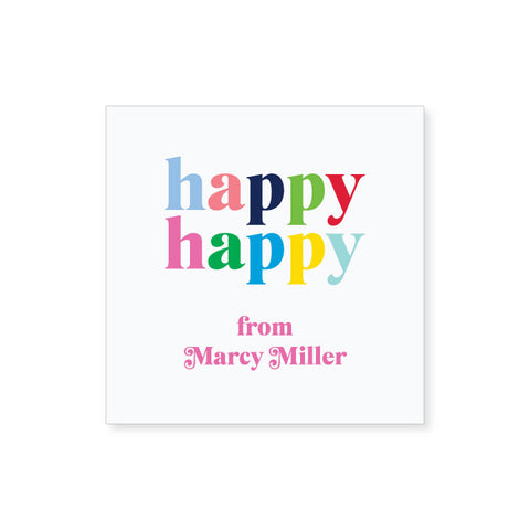 Happy Happy Gift Tags + Stickers