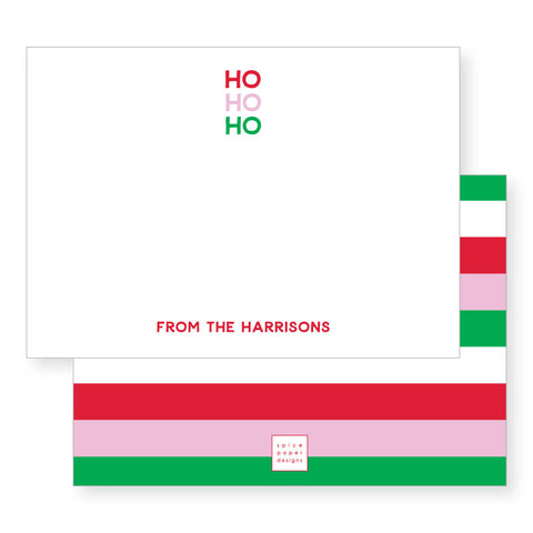 Petite Holiday Notecard, personalized | Ho Ho Ho