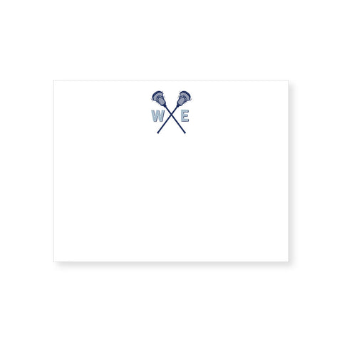 4.25x5.5" Monogram Notecard | lacrosse