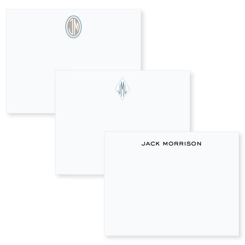 Masculine Collection // 4.25x5.5 Notecard with name or monogram
