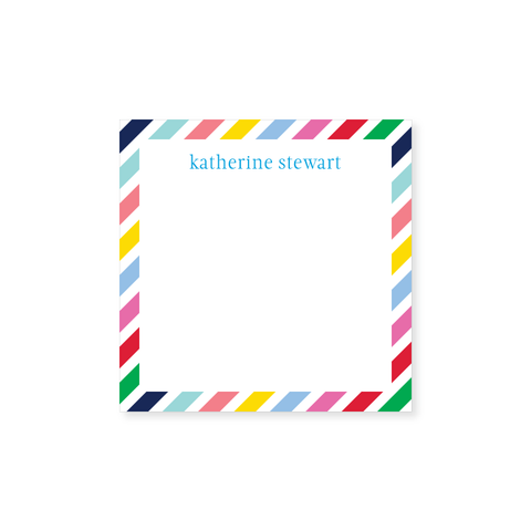 5.5" Square Notepad | stripes