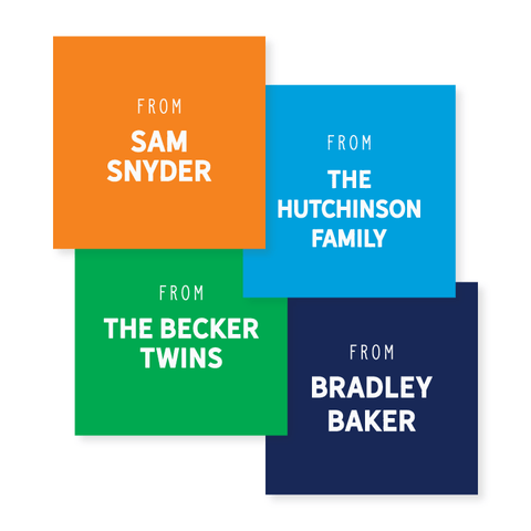 Gift Stickers + Tags in Block // 20 color options