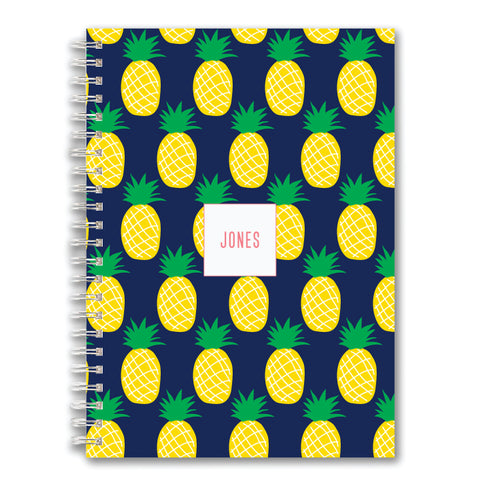 Custom Spiral Notebook // pineapple (two sizes)