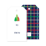 Holiday Gift Tag, non-personalized | woodsy plaid