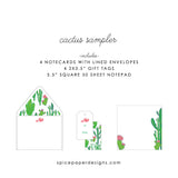Cactus Sampler // notepad + notecards + tags