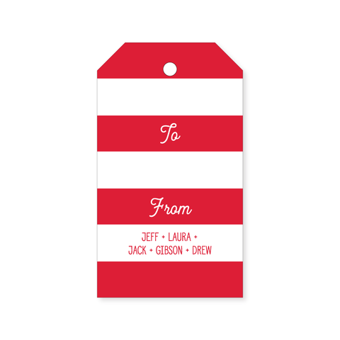 Holiday Gift Tag | stripes