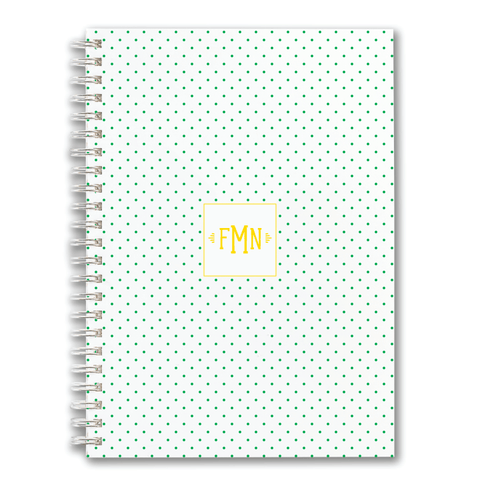 Custom Spiral Notebook // DIY swiss dots (two sizes)