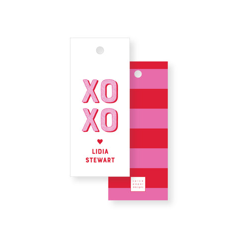 XOXO Valentine's Tag // personalized