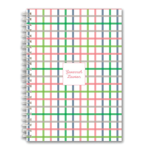 Custom Spiral Notebook // windowpane (two sizes)