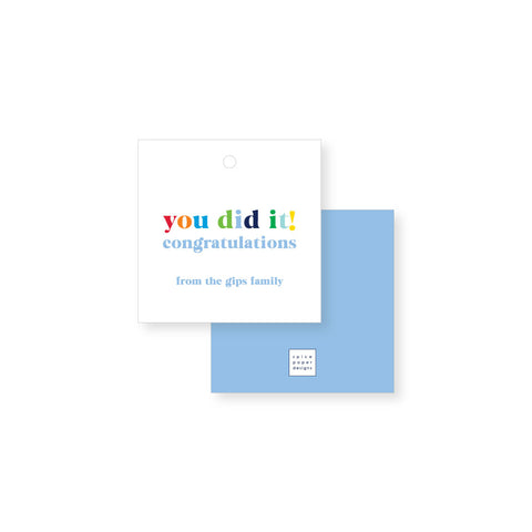 You Did It Gift Tag | personalized