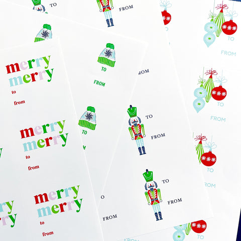 Holiday Gift Stickers Bundle B // 48 stickers