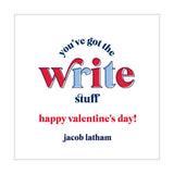 Valentine Sticker or Card // write stuff